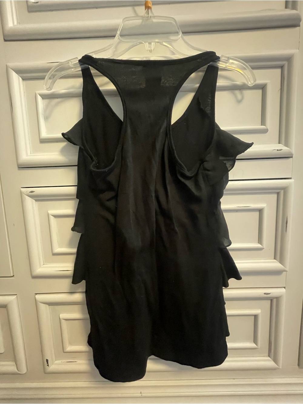 Black Ruffle Tank Top - Picture 2 of 2